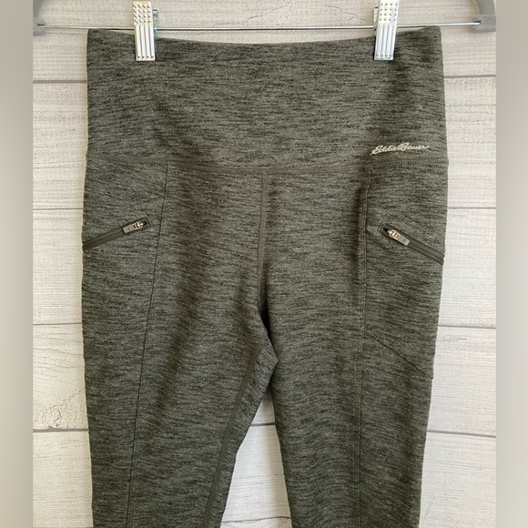 Eddie Bauer | Women’s Athletic Heather Green Leggings - Picture 3 of 8